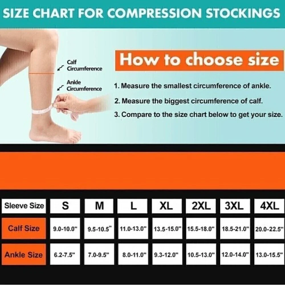 New! MGANG Compression Knee High Open Toe Unisex Socks